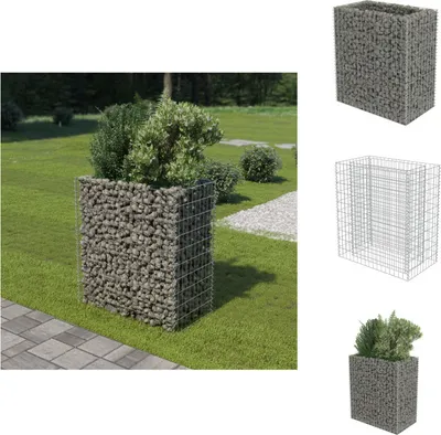Obrázek produktu pro vidaXL Gabionový záhon z pozinkované oceli 90×50×100 cm - Květináče a květináče