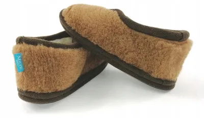 Obrázek produktu pro CIAPY Merino Vlněné Papuče Velikost 36 Camel Protiskluzové