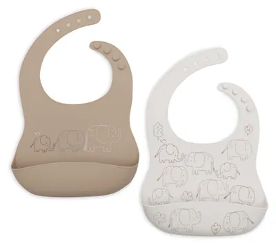 Zdjęcie produktu dla Jollein 029-007-68110, Śliniaczek do karmienia, Wielobarwny, Unisex, Dziecko, Wzór, Słoń