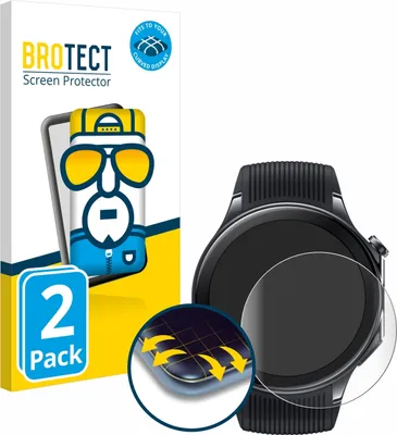 Produktbild von 2x BROTECT Fullscreen Schutzfolie für OnePlus Watch 2 Displayschutz Folie Fullcover Klar Transparent