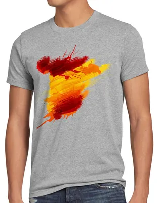 Produktbild von BaumwolleCloud Flagge Spanien Herren T-Shirt Fußball Sport Spain WM EM Fahne