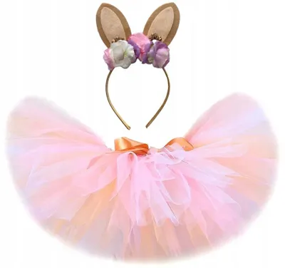 Produktbild von Hopki Kaninchenkostüm Tutu Rosa mit Ohren für Mädchen