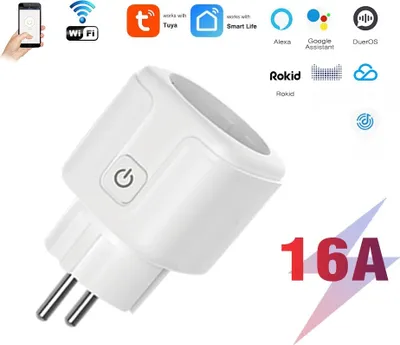 Image de INF Prise intelligente WiFi Tuya, norme européenne, 16A, paquet de 4