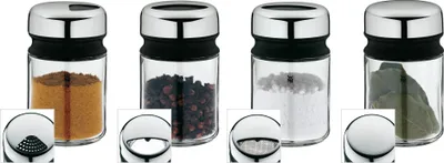 Produktbild von WMF Depot sada koreničiek 4-dielna, 100 ml, korenička, korenička, korenička, sklo, nerezová oceľ Cromargan, vhodné do umývačky riadu