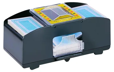 Produktbild von Lifetime Games Kartenmischmaschine Automatisch - Elektrischer Kartenmischer für 2 Decks - Batteriebetriebenes Spielzubehör für Poker und Bridge - Kompakt Schwarz