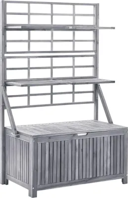 Obrázok produktu pre vidaXL Úložná truhlica s mriežkou 99x55x160cm Masívne drevo Akácia