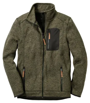 Productafbeelding van Nucku fleecejack voor heren (olijfgroen), maat 4XL