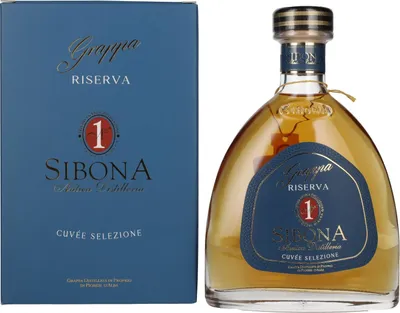 Produktbild von Sibona GRAPPA RISERVA NUMERO 1 CUVÉE SELEZIONE 40% Vol. 0,7l in Geschenkbox