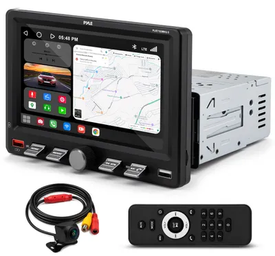 Zdjęcie produktu dla Radio samochodowe 1DIN, bezprzewodowe, z systemami Apple CarPlay i Android Auto, 7-calowy ekran dotykowy, Bluetooth