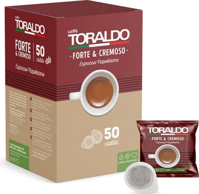 Produktbild von CAFFÈ TORALDO - MISCELA FORTE & CREMOSO - Box 50 PADS ESE44 7.2g