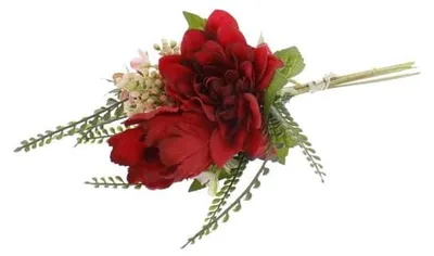 Obrázok produktu pre Kunst-Blumenstrauß rot - gebunden - ca. 36 cm