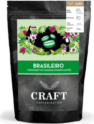 Produktbild von Kaffee CRAFT Brasileiro von Coffee-Nation, 250g Bohnen