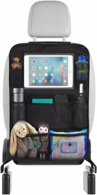 Productafbeelding van Rugleuningbescherming voor Kinderen - Auto-organizer met iPad-tas en 10 Vakken