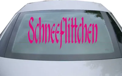 Produktbild von Indigos UG - Aufkleber Heckscheibe & Motorklappe DE6235 - pink - 600x285 mm - schneeflittchen - Auto Scheiben Fenster Heckklappe Tuning Racing JDM - Die cut