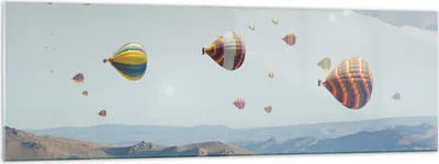 Produktbild von Bilder auf glas - Einteilig - Surrealismus Flug Luftballons - 160x50cm - Glasbilder - Wandbilder - Bilder - Wanddekoration aus Glas - Glas Bilder - Wandbild auf Glas - GAB160x50-4454