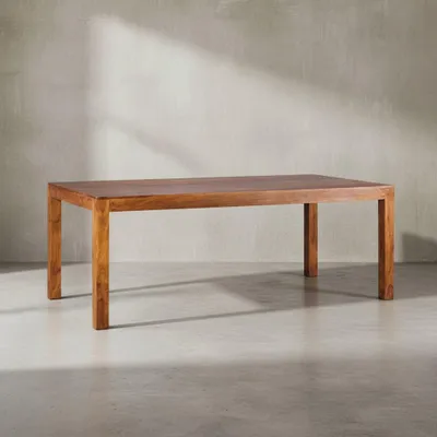 Sheesham Esstisch - großer Massivholz Tisch dunkel - 8x8 cm Standbeine von Kadima Design_#sku_BARKWL1.322-BARKWL1.432#