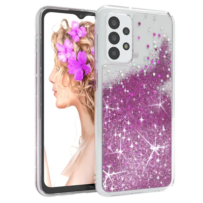 Produktbild von EAZY CASE - Glitzer Hülle kompatibel mit  Samsung Galaxy A23 5G Glitzer Schutzhülle, Soft Case, Backcover Transparent mit Motiv