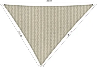 Immagine prodotto di SHADOW COMFORT 4 x 4,5 x 5 m Tenda da sole triangolare Sahara Sand Lato neutro