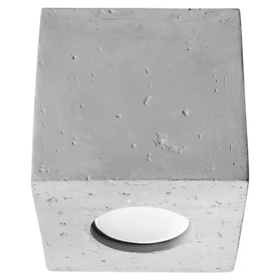 Image de Plafonnier QUAD en béton 1xGU10 10W béton 10x10x10cm Sollux Lighting