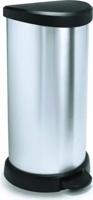 Produktbild von DECOBIN Abfalleimer 40L mit Fußpedal silber metallic