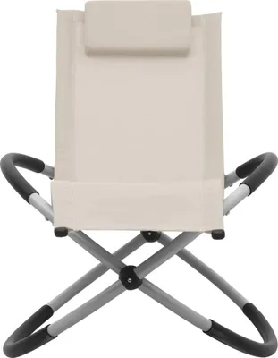Produktbild von vidaXL Kinder-Sonnenliege Stahl Creme