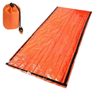 Produktbild von Notfall-Schlafsack, wasserdicht, tragbar, Thermodecke, leicht, für Outdoor-Aktivitäten wie Camping, Rucksackwandern und Wandern, Biwaksack für Erwachsene