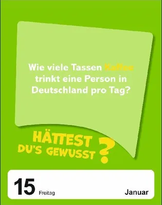 Produktbild von Was schätzt du denn? Tagesabreißkalender 2027 - Knifflige Schätzfragen für die ganze Familie!