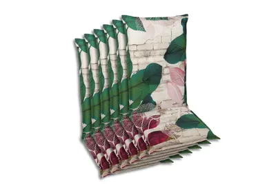 Produktbild von GO-DE Textil, Sesselauflage Hochlehner, 6er Set, Farbe: grün, Maße ca.: 120 cm x 50 cm x 7 cm, Rückenhöhe: 72