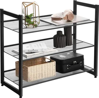 Produktbild von SONGMICS Schuhregal Schuhschrank stapelbar Schuhständer schwarz