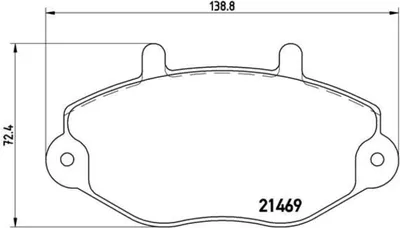 Produktbild von Brembo Bremsbelagsatz, Scheibenbremse Vorderachse P 24 033