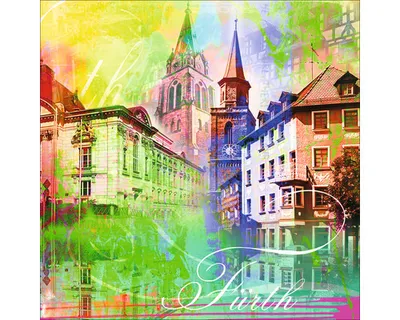 Produktbild von Glasbild Fürth Wahrzeichen III 20x20 cm