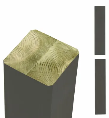 Produktbild von Plus Verleimte Pfosten beidseitig gerade 9 x 9 x 208 cm umbragrau