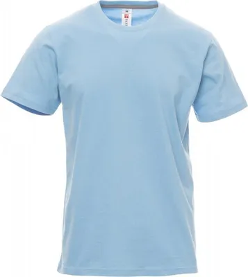 Produktbild von PAYPER T-Shirt SUNRISE – Kurzarm Herren-Shirt aus Baumwolle mit Rundhalsausschnitt, seitlichen Nähten und angenehmer Passform hellblau 3XL