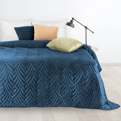 Zdjęcie produktu dla Narzuta Luiz 6 granatowa 220×240 cm hotpress pikowana