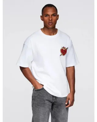 Obrázok produktu pre Ombre Clothing Pánske tričko s krátkym rukávom Extravorn biela XL