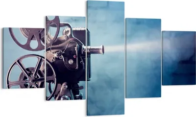 Produktbild von Bild auf Leinwand - Leinwandbild - Film projektor gedächtnis geschichte - 125x70cm - Wand Bild - Wanddeko - Leinwanddruck - Bilder - Kunstdruck - Leinwand bilder - Wandkunst - EA125x70-2671