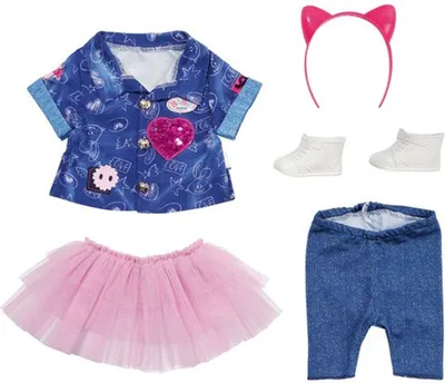 Produktbild von Zapf BABY born Deluxe Jeans Kleid Set 43 cm