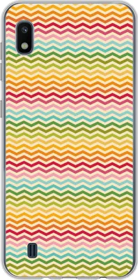 Produktbild von MuchoWow® Handyhülle Schutzhülle Hülle für Telefoonhoesje Samsung Galaxy A10 Muster - Regenbogen - Retro Silikon Softcase Handy Hülle - Schutzhülle