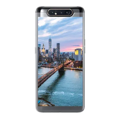 Produktbild von MuchoWow® Handyhülle Schutzhülle Hülle für Samsung Galaxy A80 New Yorker Skyline an der Brooklyn Bridge Silikon Softcase Handy Hülle - Schutzdeckel