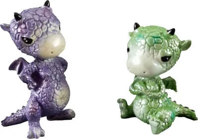 Produktbild von 2er Set kleine bockig und schmollende Baby-Drachen