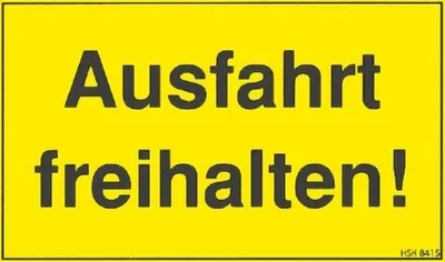 Produktbild von Hinweisschild - Ausfahrt freihalten - Gr. ca. 25 x 15 cm - 308415