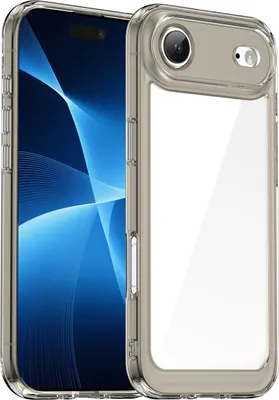 Produktbild von Schutzhülle für iPhone Air Klar Rückseite Stoßfeste TPU Silikon Bumper Hülle Grau