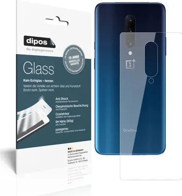 Produktbild von 2x Schutzfolie für OnePlus 7T Pro Rückseite - Anti-Shock 9H Folie dipos Glass Kunststoffglas