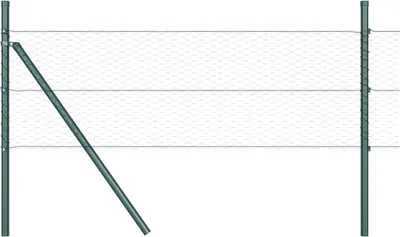 Produktbild von vidaXL Bodenmontierter Sechseckzaun 100 x 0,6 m Grün Netz