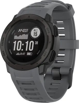 Produktbild von Strap-it Silikon-Smartwatch-Armband – passend für Garmin Instinct 1 / Garmin Instinct 2 – grau