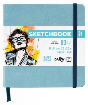 Produktbild von Darwi For You DF80014140008C - Carnet Cousu Sketchbook 14x14 cm 140g - 80 Feuill
