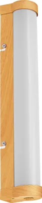 Immagine prodotto di OSRAM ORBIS Tubo specchio/apparecchio da parete con LED, vetro smerigliato/decoro in legno, 9W, 900lm, dimmerabile, 3000/4000K regolabile tramite interruttore a parete, diametro 40cm, protezione IP44 contro corpi estranei/schizzi d'acqua