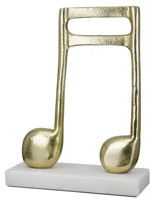 Zdjęcie produktu dla Gilde, rzeźba, klucz wiolinowy, aluminium, kolor złoty, zestaw 2 sztuk, długość: 7,5 cm, szerokość: 20 cm, wysokość: 27 cm, numer artykułu: 50667, kod produktu: 4063387506677