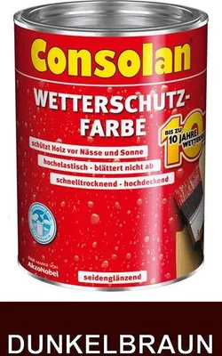 Produktbild von Consolan Wetterschutz Farbe dunkelbraun 2,5 L