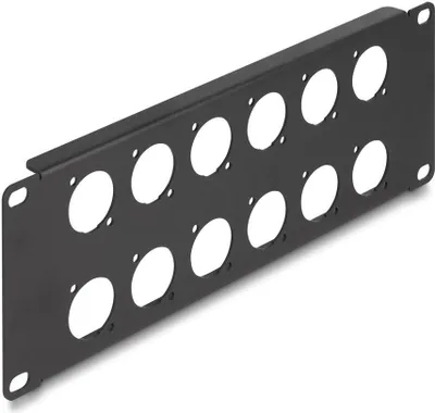 Produktbild von DELOCK 10 D-Typ Patchpanel 12 Port 2 HE schwarz